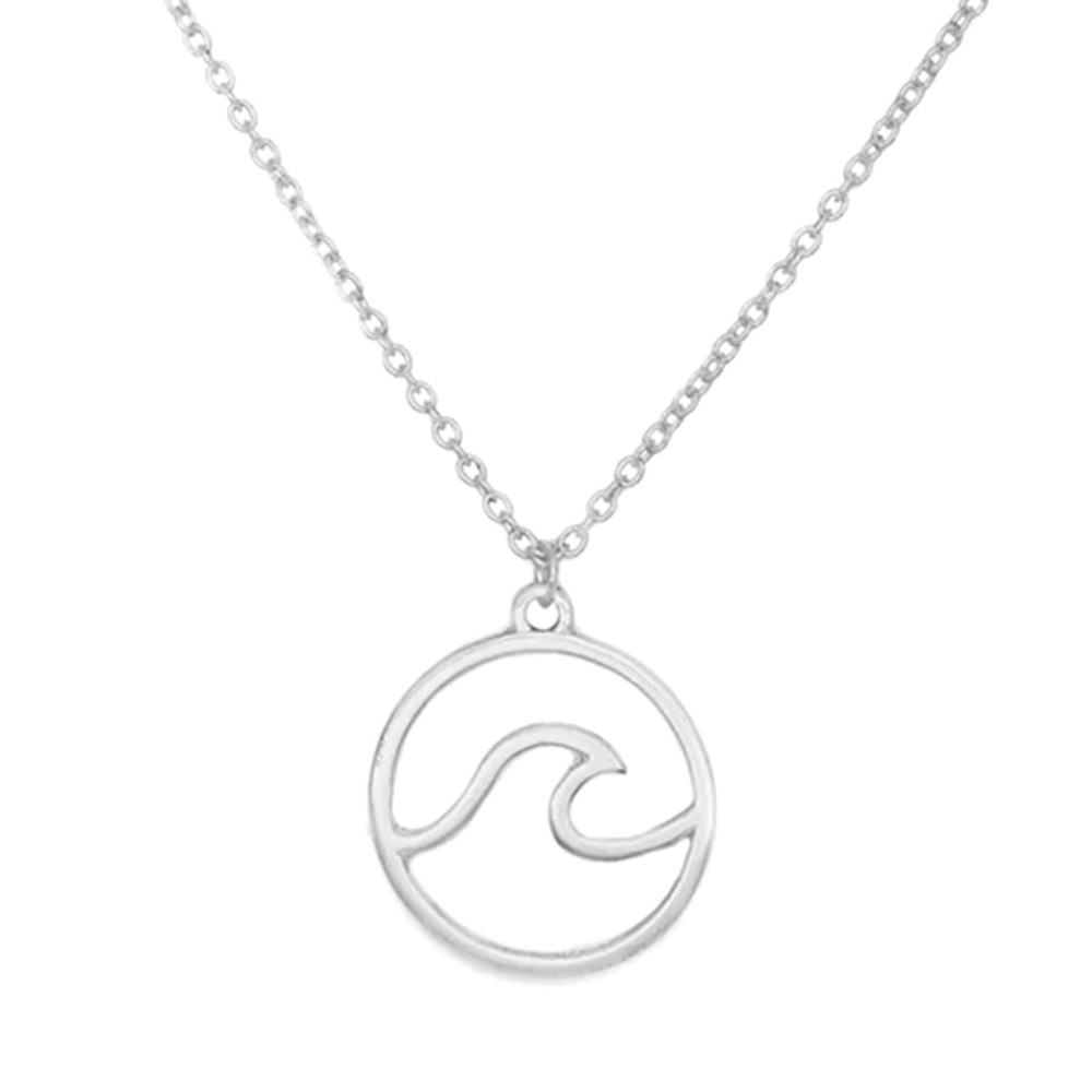 Ocean Wave Necklace- silver